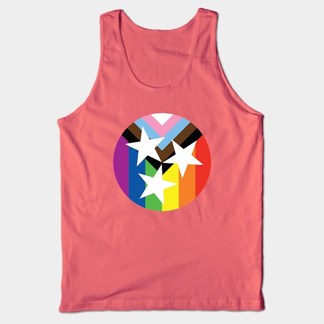 Tennessee Flag Rainbow Shirt, TN Flag, LGBT, LGBTQIA, Bisexual, Asexual, Pride flag, Gay, Lesbian, Trans, Queer, Nashville, Memphis, Chattanooga Tank Top by maribethmadeit